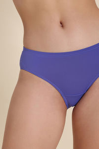 Zivame Twilight Thistle Regular Rise Full Coverage Hipster Panty - Blue Iris — thumbnail 4